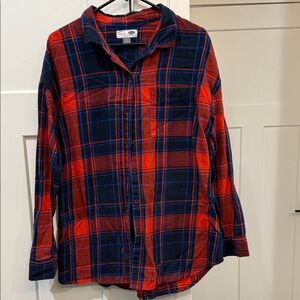 Old Navy Red and Blue Plaid Shirt